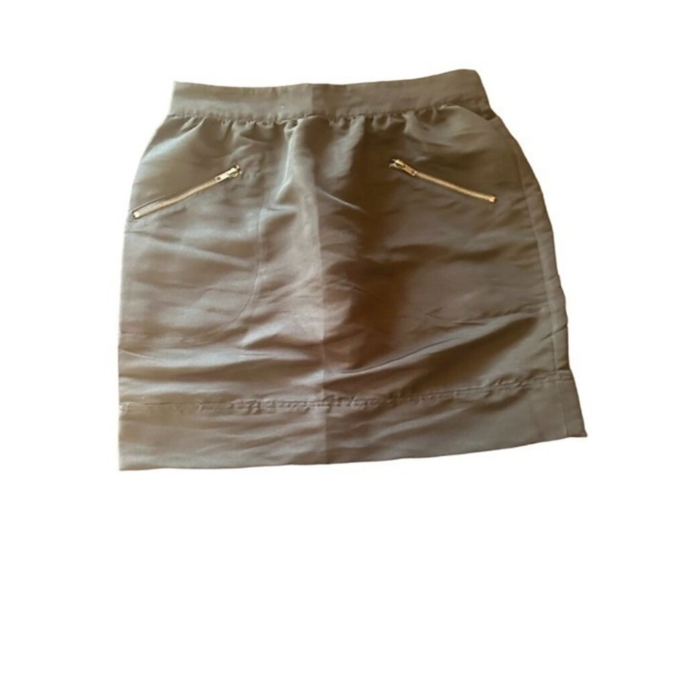 NWT Walter Baker Pencil Black Bengaline Exposed Zipper Skirt Size 10